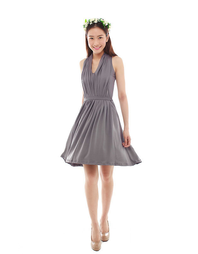 Marilyn Dress in Dark Grey